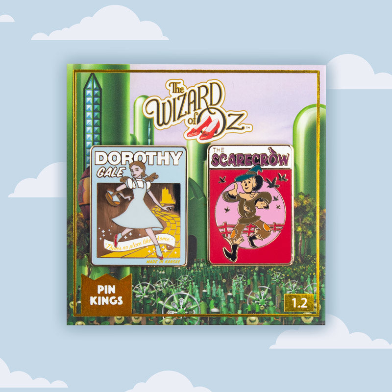 Pin Kings Wizard of Oz Enamel Pin Badge Set 1.2 – Scarecrow & Dorothy