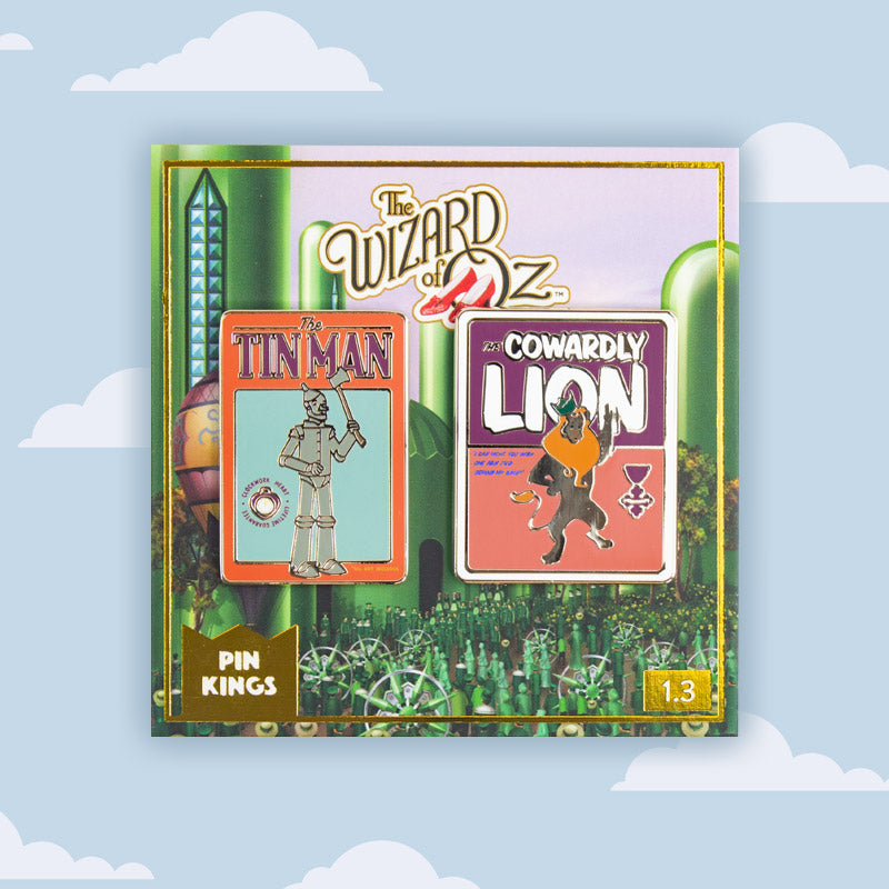 Pin Kings Wizard of Oz Enamel Pin Badge Set 1.3 – Tin Man & Cowardly Lion